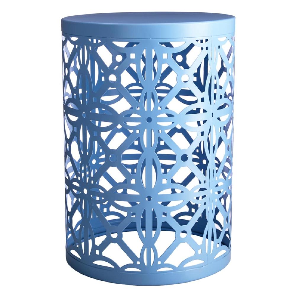 At Home Blue Metal Plant Stand 20"