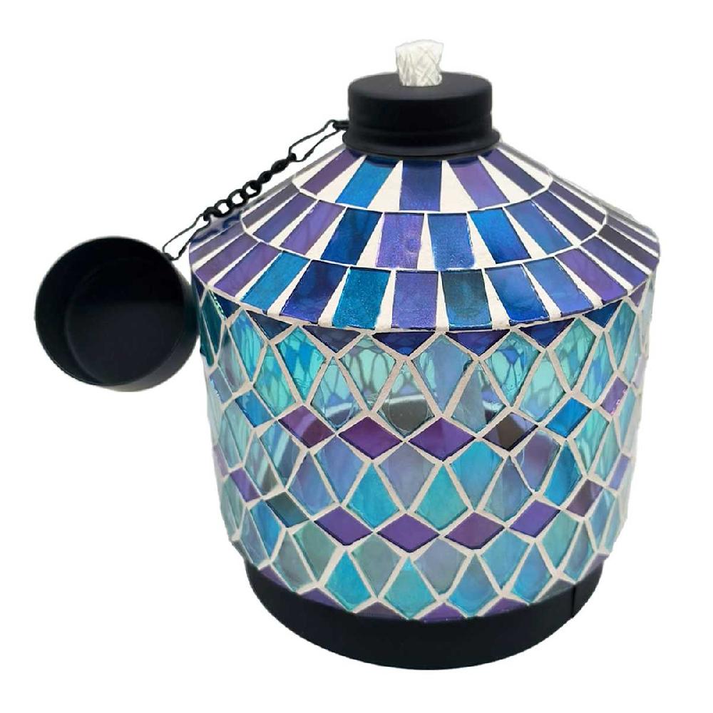 At Home Blue Mosaic Table Torch