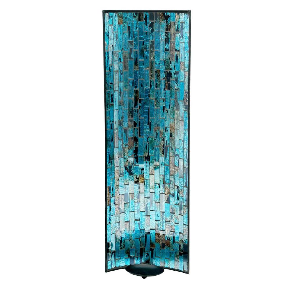 At Home Blue Mosaic Wall Sconce 24"
