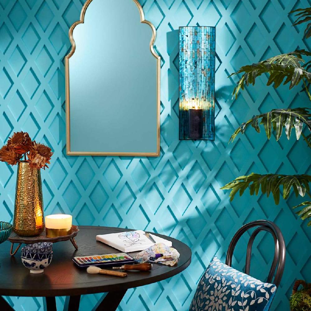 At Home Blue Mosaic Wall Sconce 24"