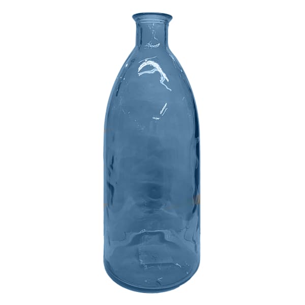 at home Blue Spanish Glass Vase 24"
