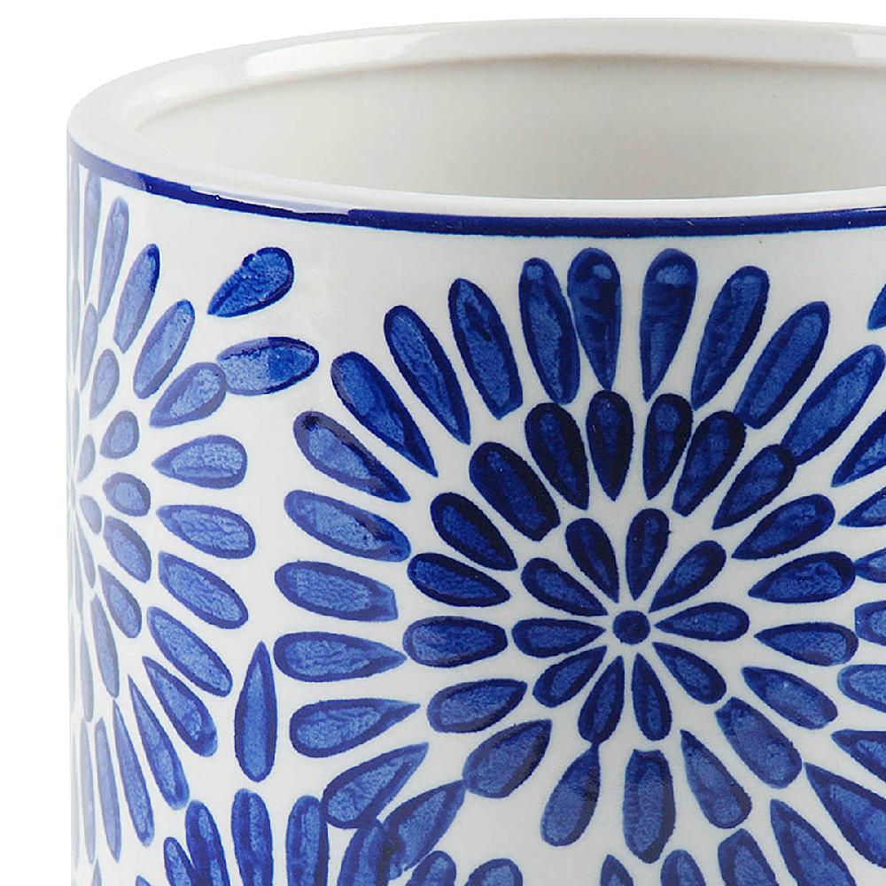 At Home Blue & White Design Kitchen Utensil Holder