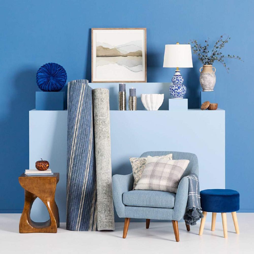 At Home Braxton Accent Chair Blue