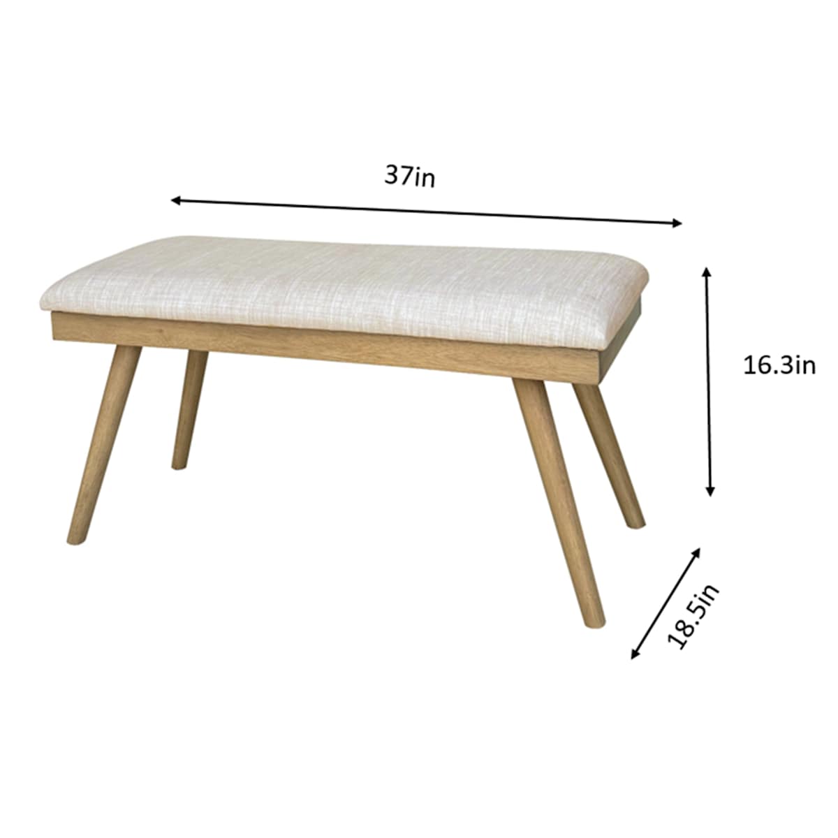 At Home Brooks Wooden Bench Brown