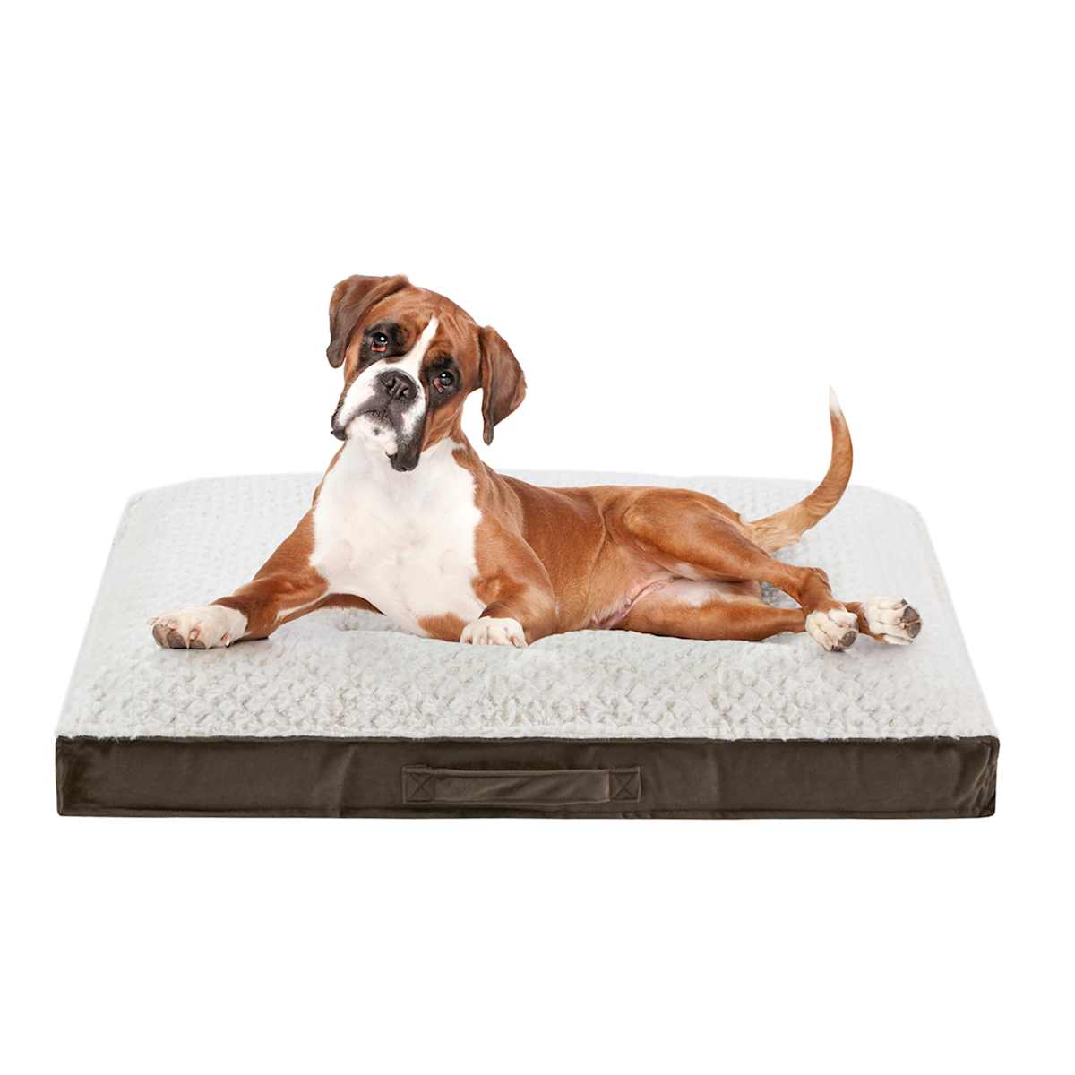 At Home Brown Brushed Faux Fur Pet Bed 27x36