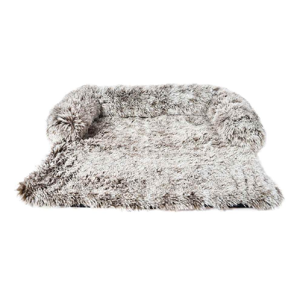 At Home Brown Faux Fur Pet Couch Sofa Extra Large