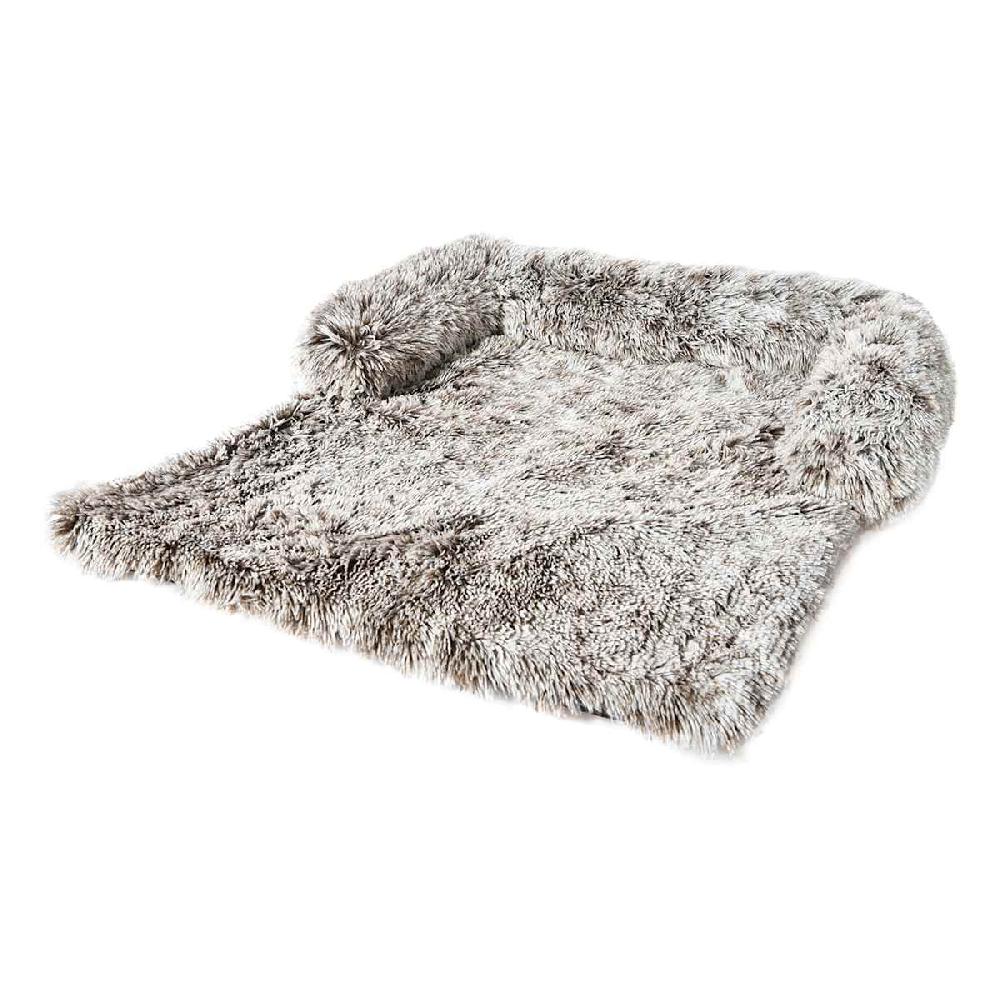 At Home Brown Faux Fur Pet Couch Sofa Extra Large