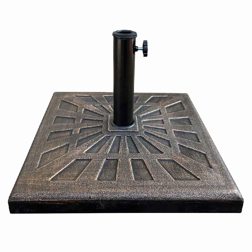 At Home Brown Square Umbrella Base 42lb