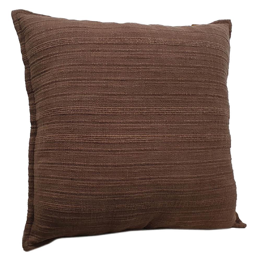 At Home Brown Striped Slub Euro Throw Pillow 24"