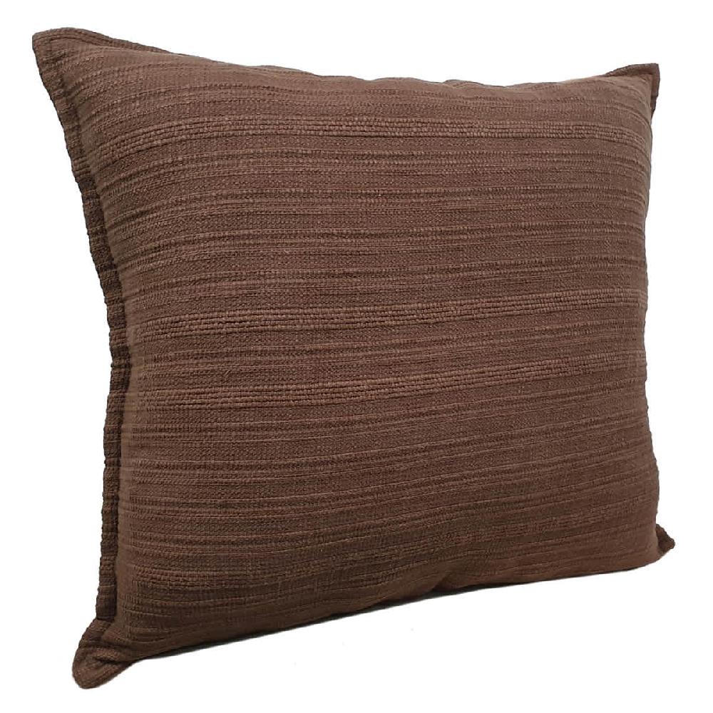 At Home Brown Striped Slub Euro Throw Pillow 24"