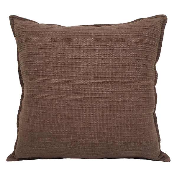 at home Brown Striped Slub Euro Throw Pillow 24"