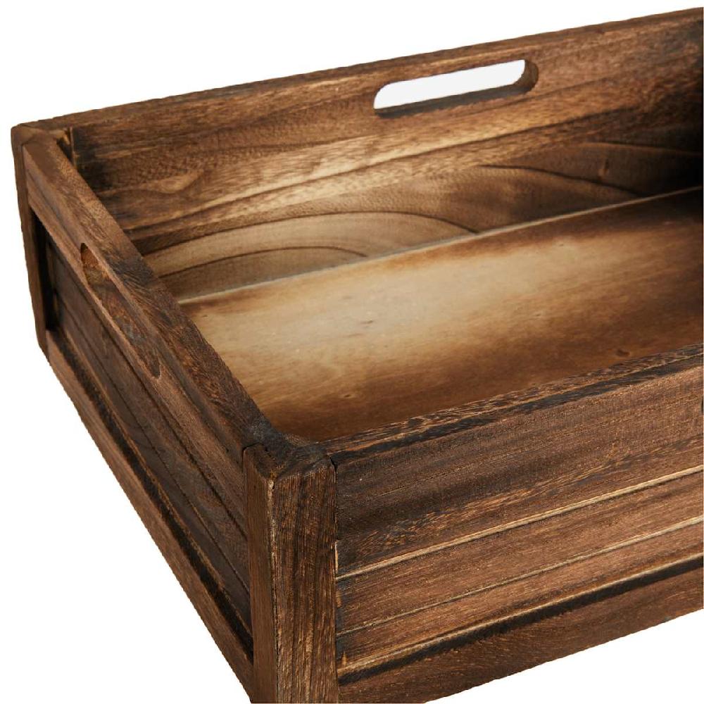 At Home Brown Wooden Storage Crate Medium