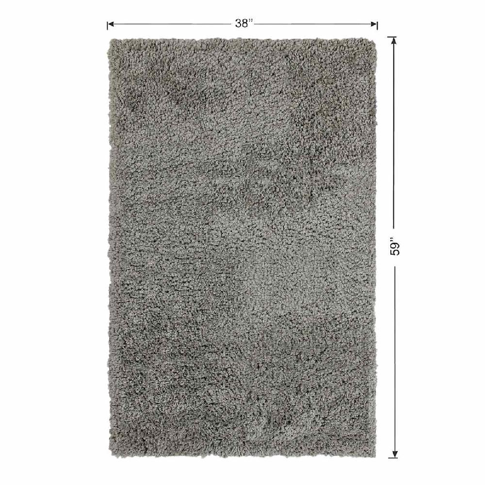 At Home (C193) Kodiak Grey Shag Accent Rug 3x5