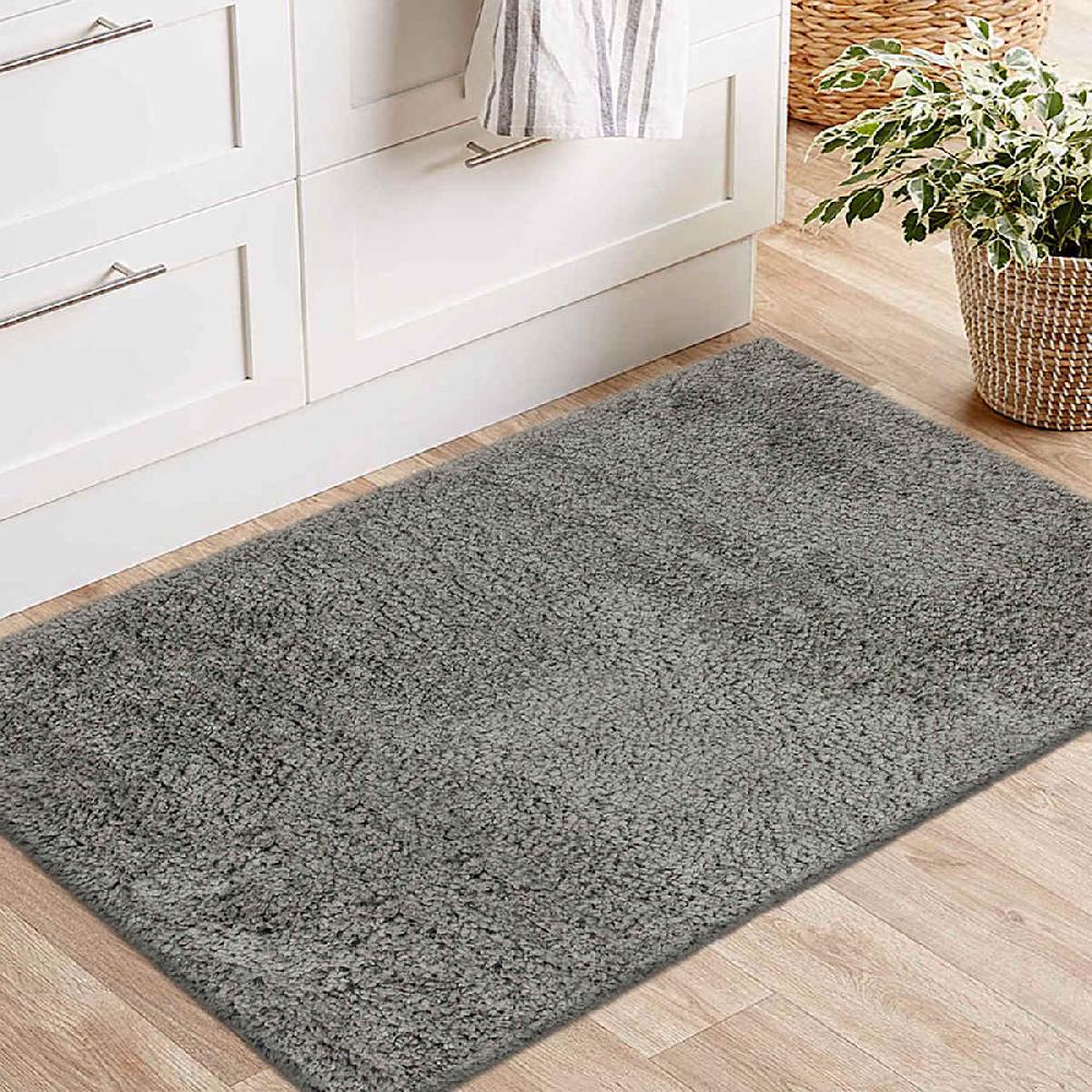 At Home (C193) Kodiak Grey Shag Accent Rug 3x5