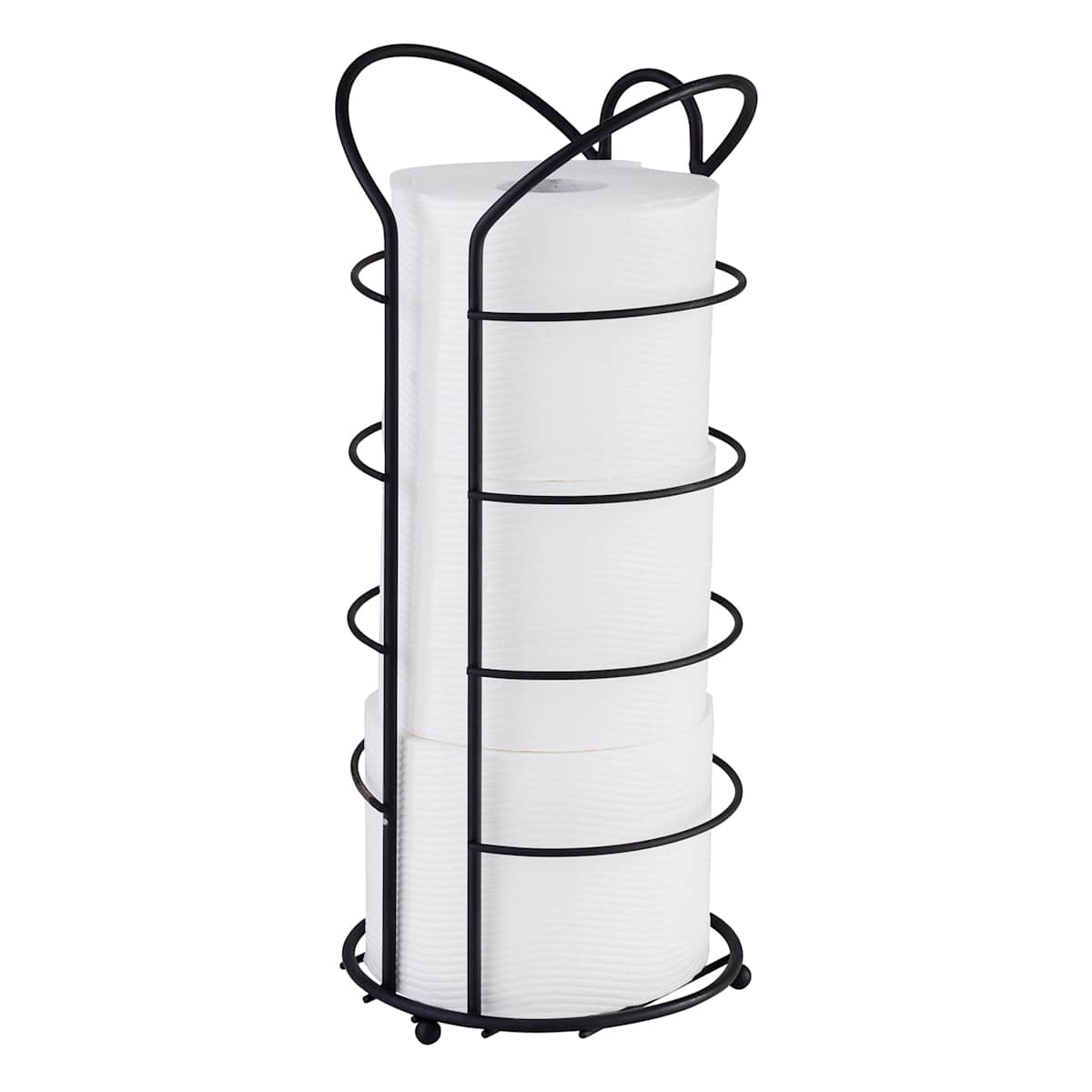 At Home Cade Matte Black Toilet Paper Holder 13"