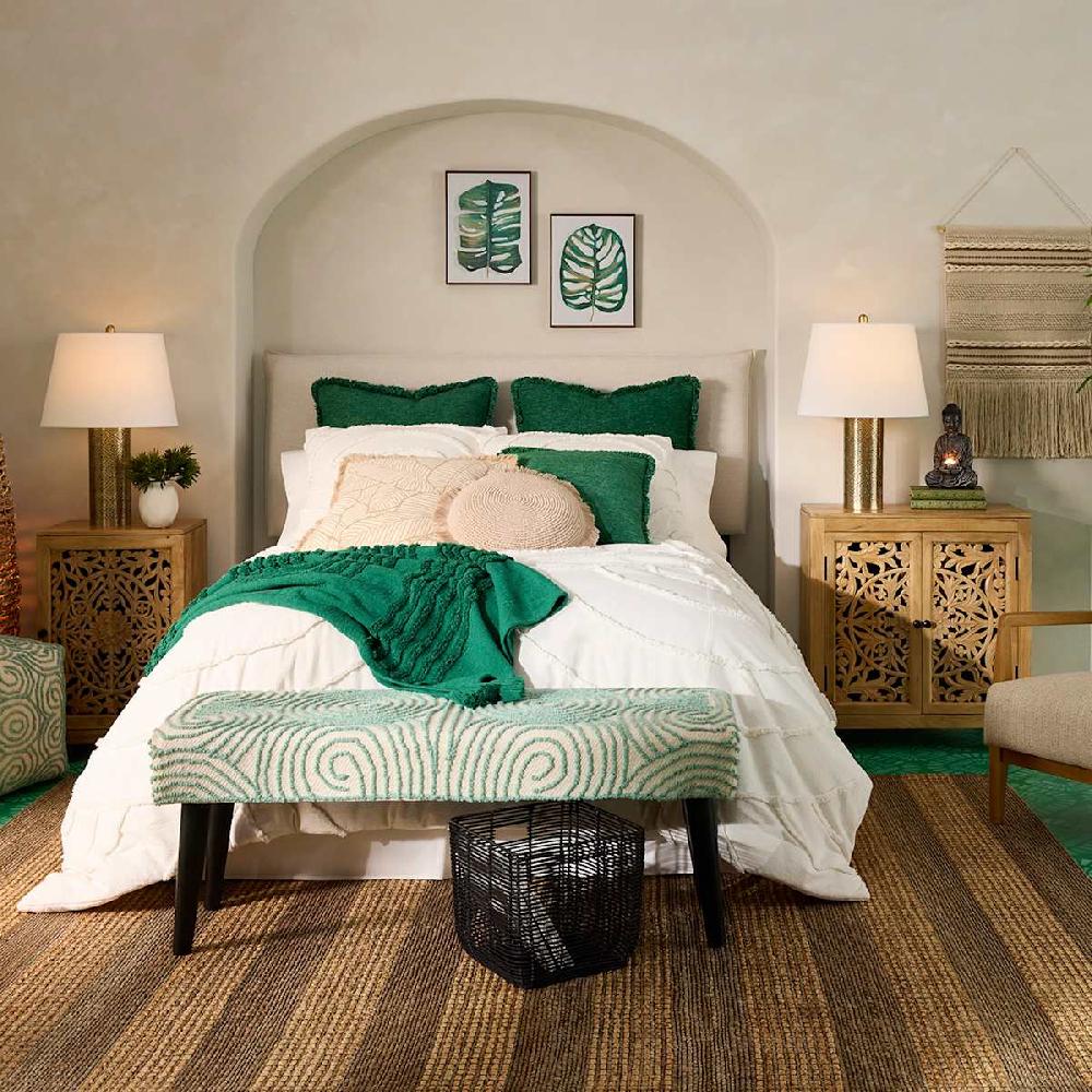 At Home Carly Taupe Headboard Full/Queen