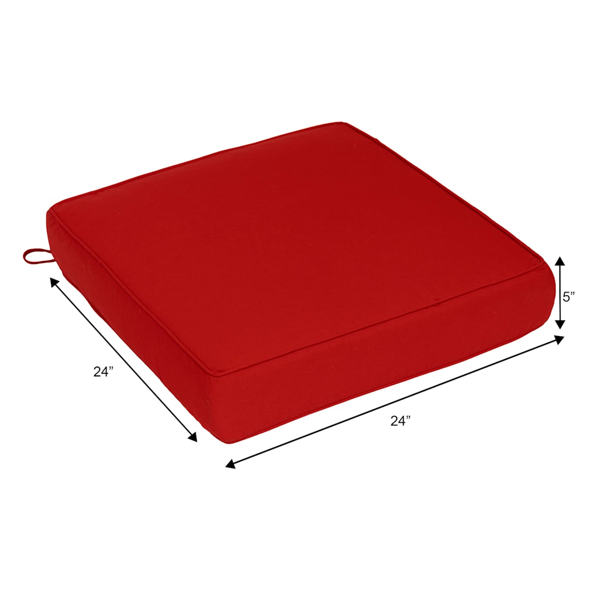 At Home Cherry Canvas Outdoor Deep Seat Cushion