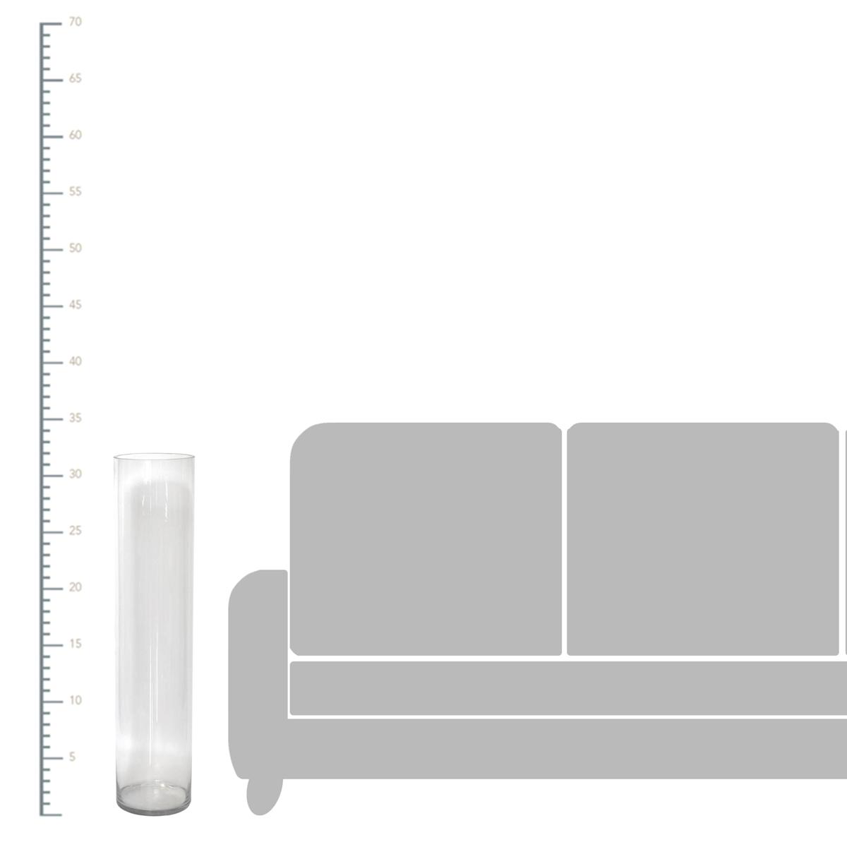 At Home Clear Glass Floor Vase 32"