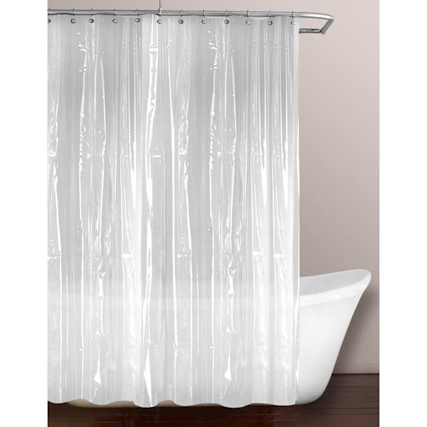 at home Clear Midweight Shower Curtain Liner 72"