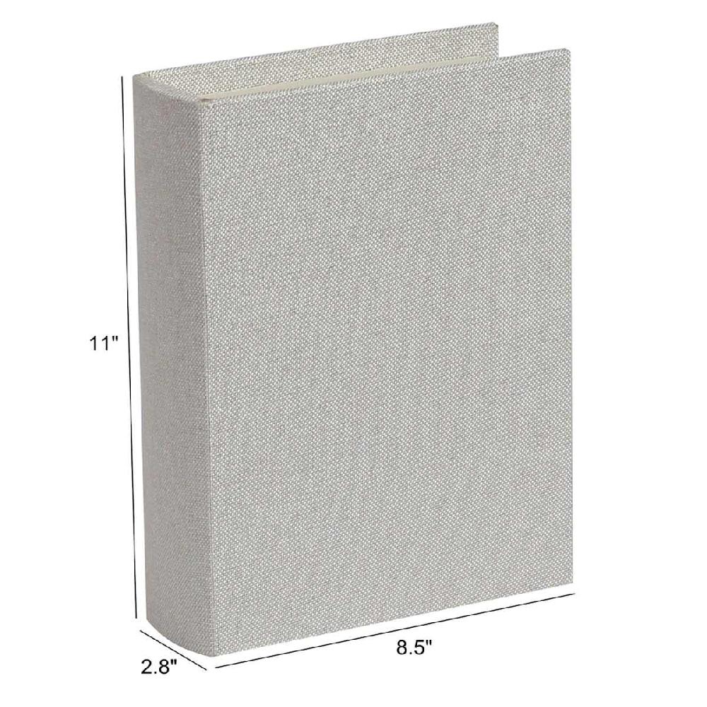 At Home Cream Linen Book Box 11"