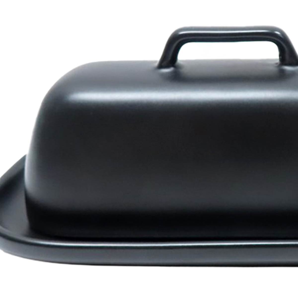 At Home Crosby St. Black Butter Dish