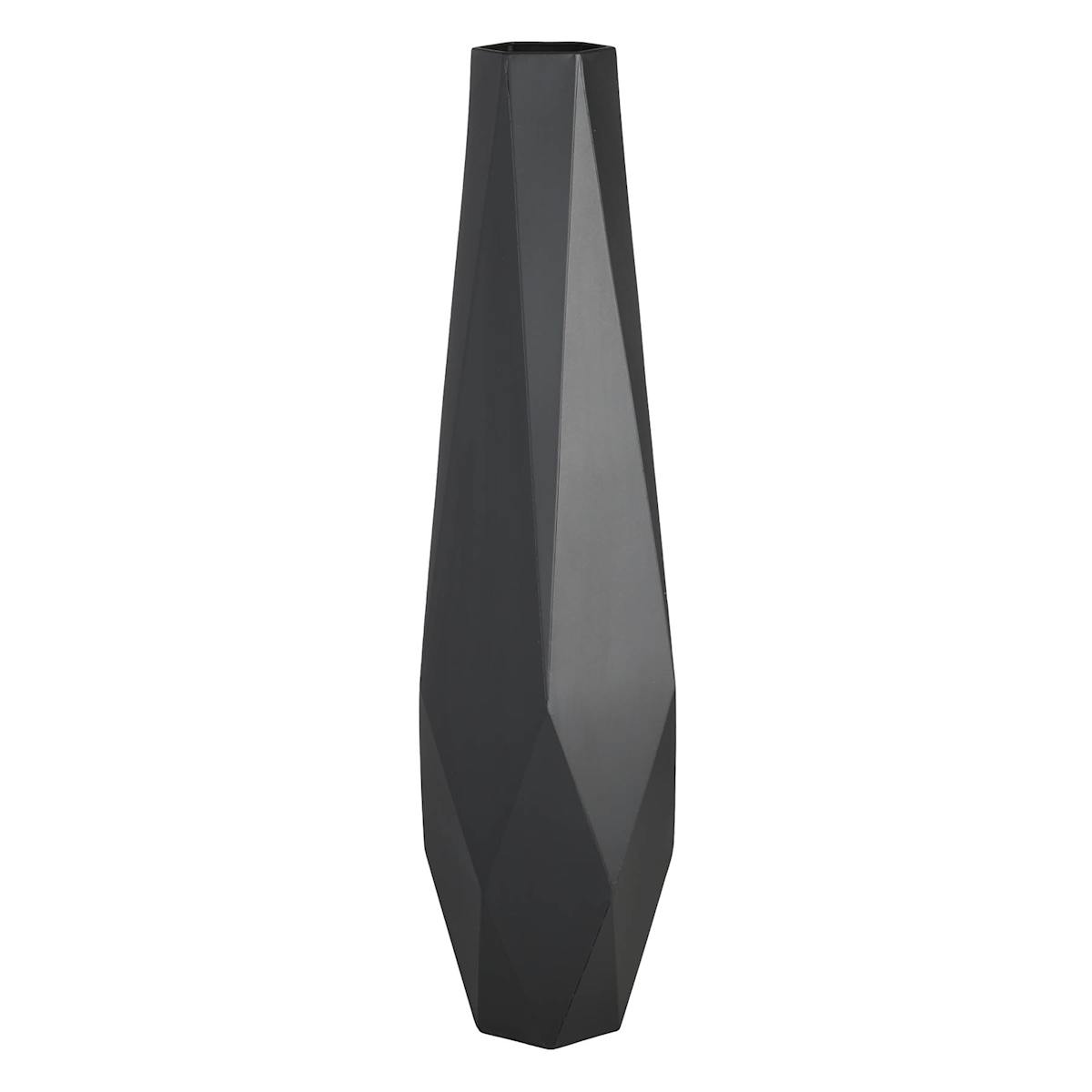 At Home Crosby St. Black Geo Floor Vase 36"