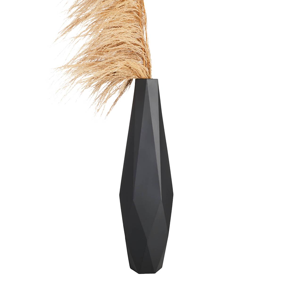 At Home Crosby St. Black Geo Floor Vase 36"