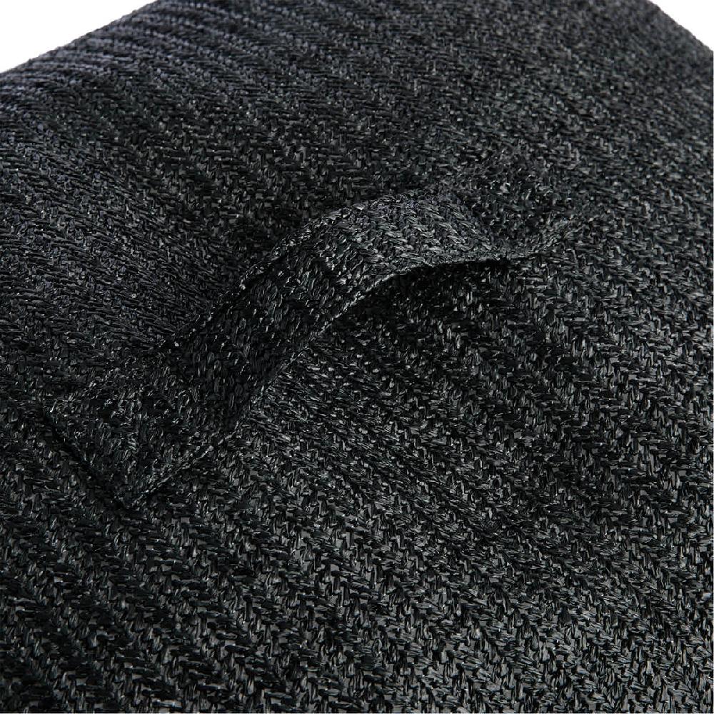 At Home Crosby St. Black Hermosa Outdoor Pouf 20"