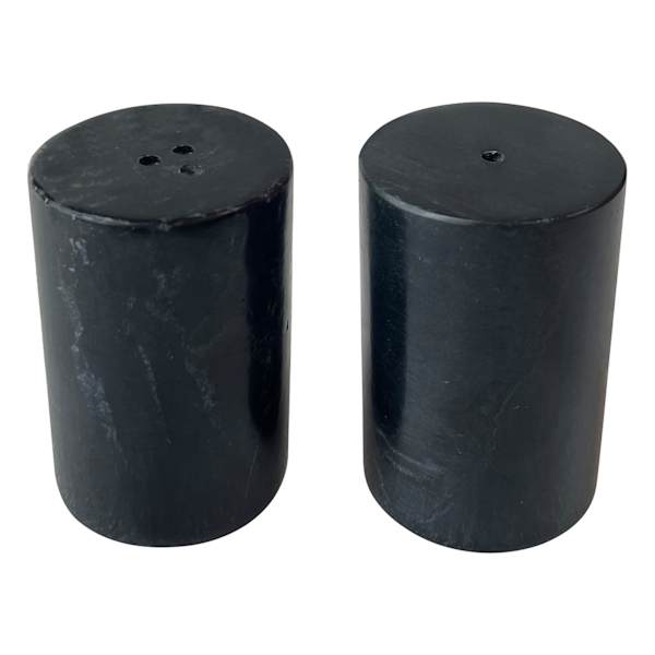 at home Crosby St. Black Marble Salt & Pepper Shakers