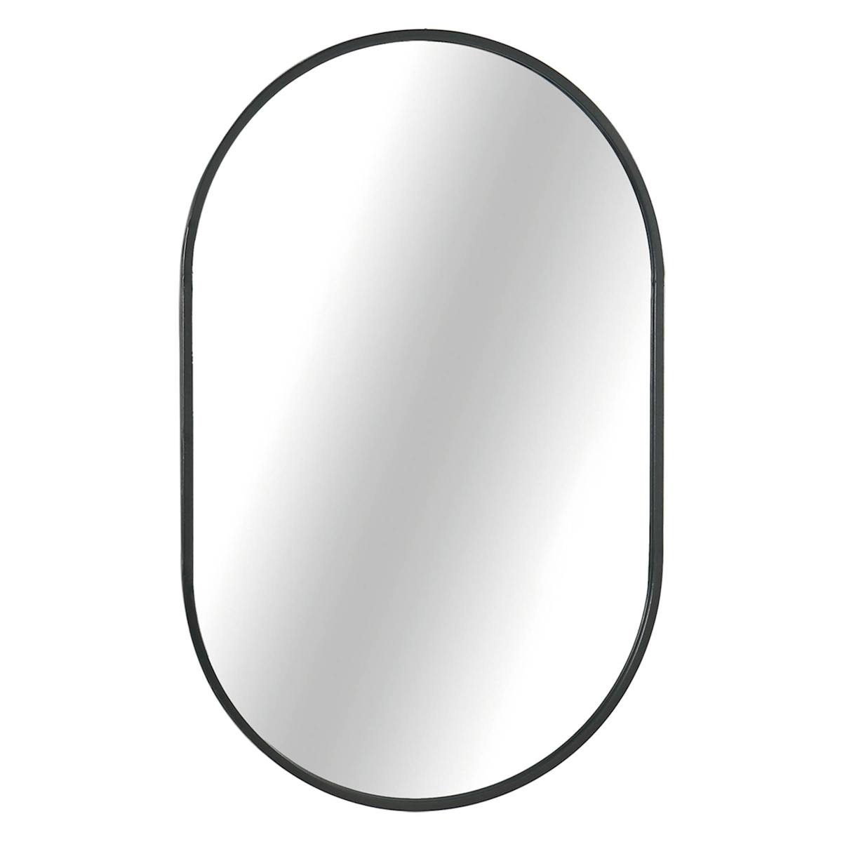 At Home Crosby St. Black Oval Wall Mirror 24x38