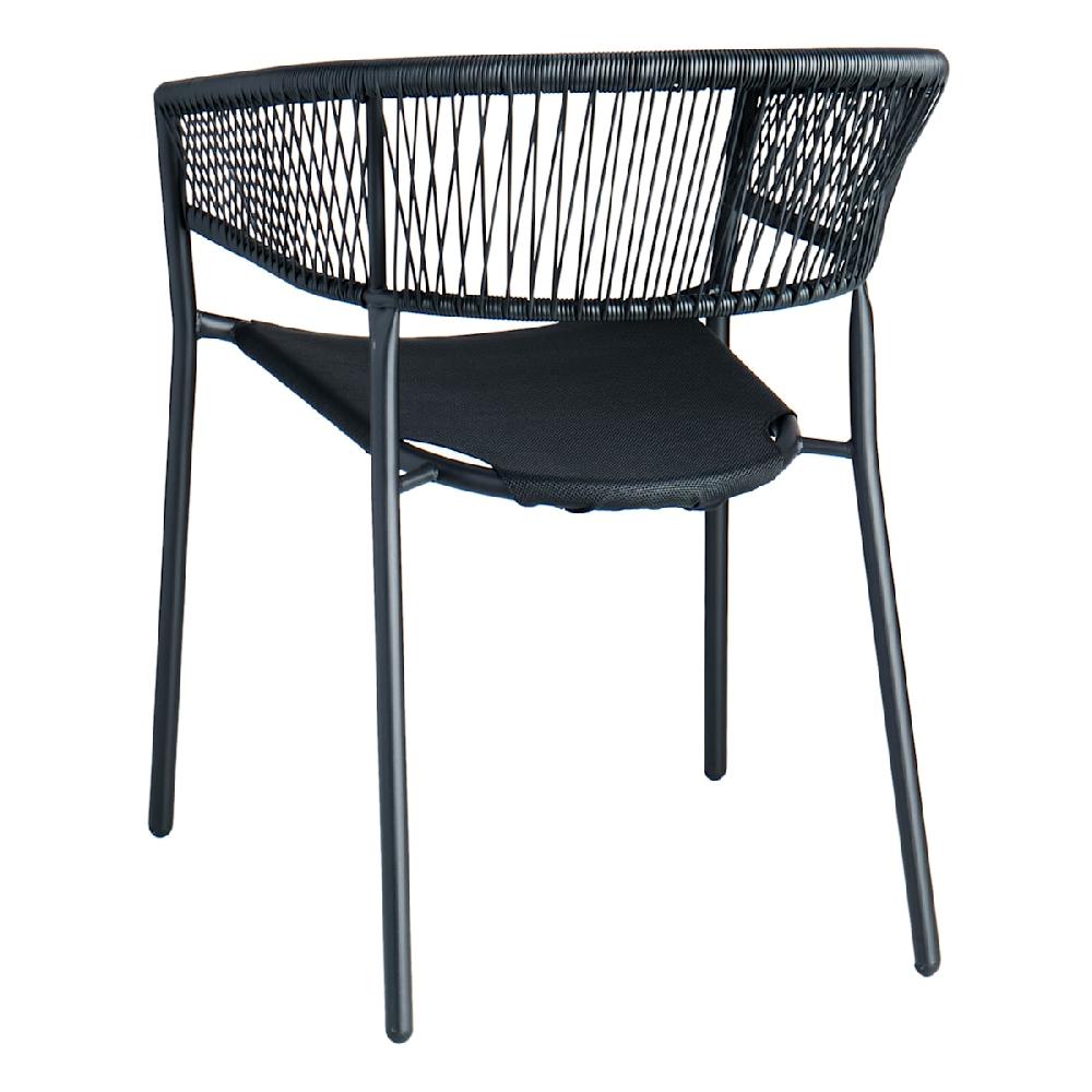 At Home Crosby St. Brody Wicker Patio Chair Black