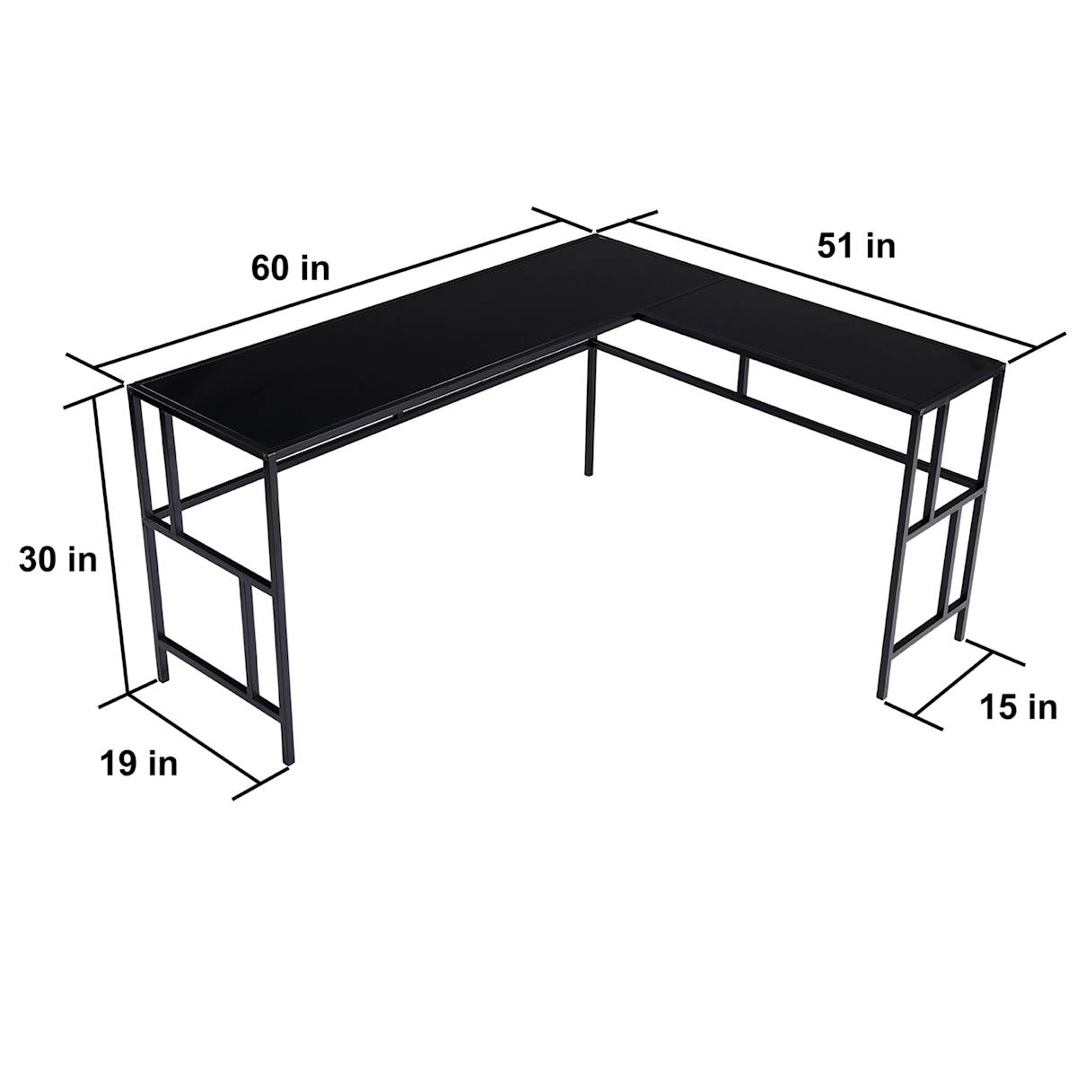 At Home Crosby St. Brooklyn Metal Desk Black