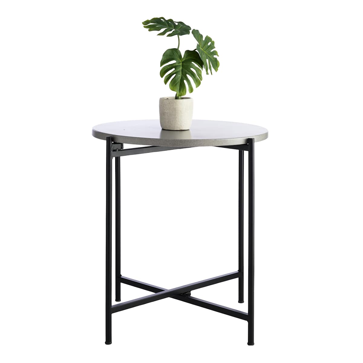 At Home Crosby St. Cement Patio Side Table Grey