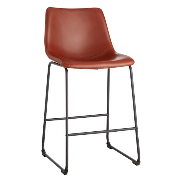at home Crosby St. Drake Counter Stool Cognac