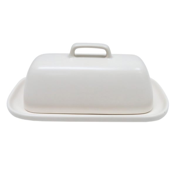 at home Crosby St. Egret Butter Dish