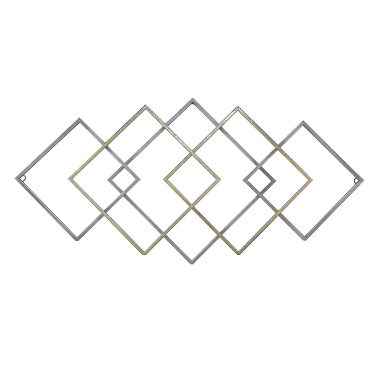 At Home Crosby St. Gold & Silver Geo Wall Decor 32x16