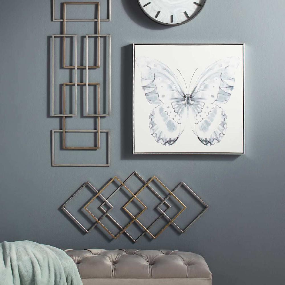 At Home Crosby St. Gold & Silver Geo Wall Decor 32x16