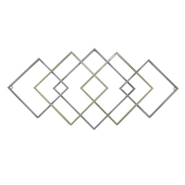 at home Crosby St. Gold & Silver Geo Wall Decor 32x16