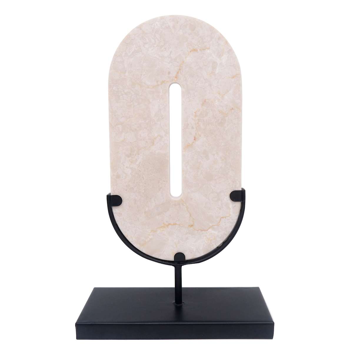 At Home Crosby St. White Marble Stand 10"