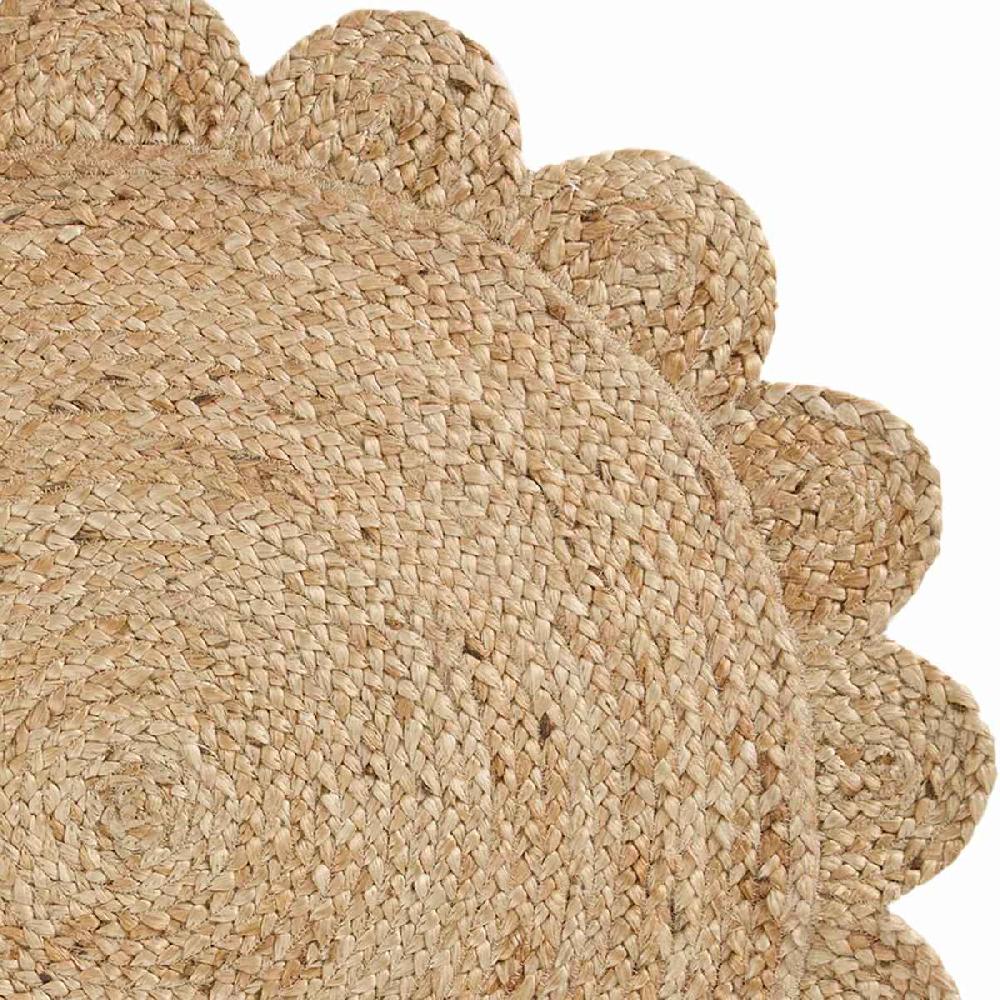 At Home Daisy Jute Round Accent Rug 3'
