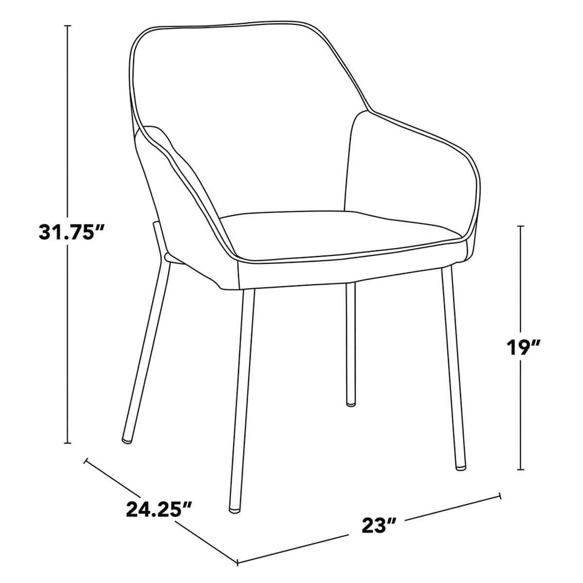 At Home Destin Dining Chair Brown