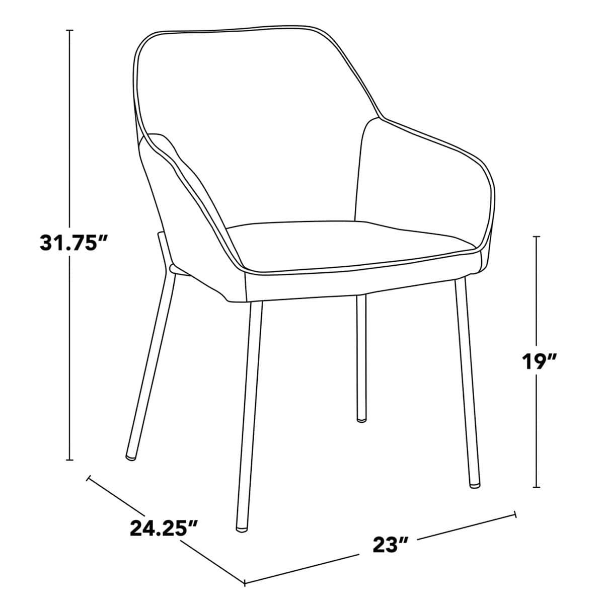 At Home Destin Dining Chair Cognac