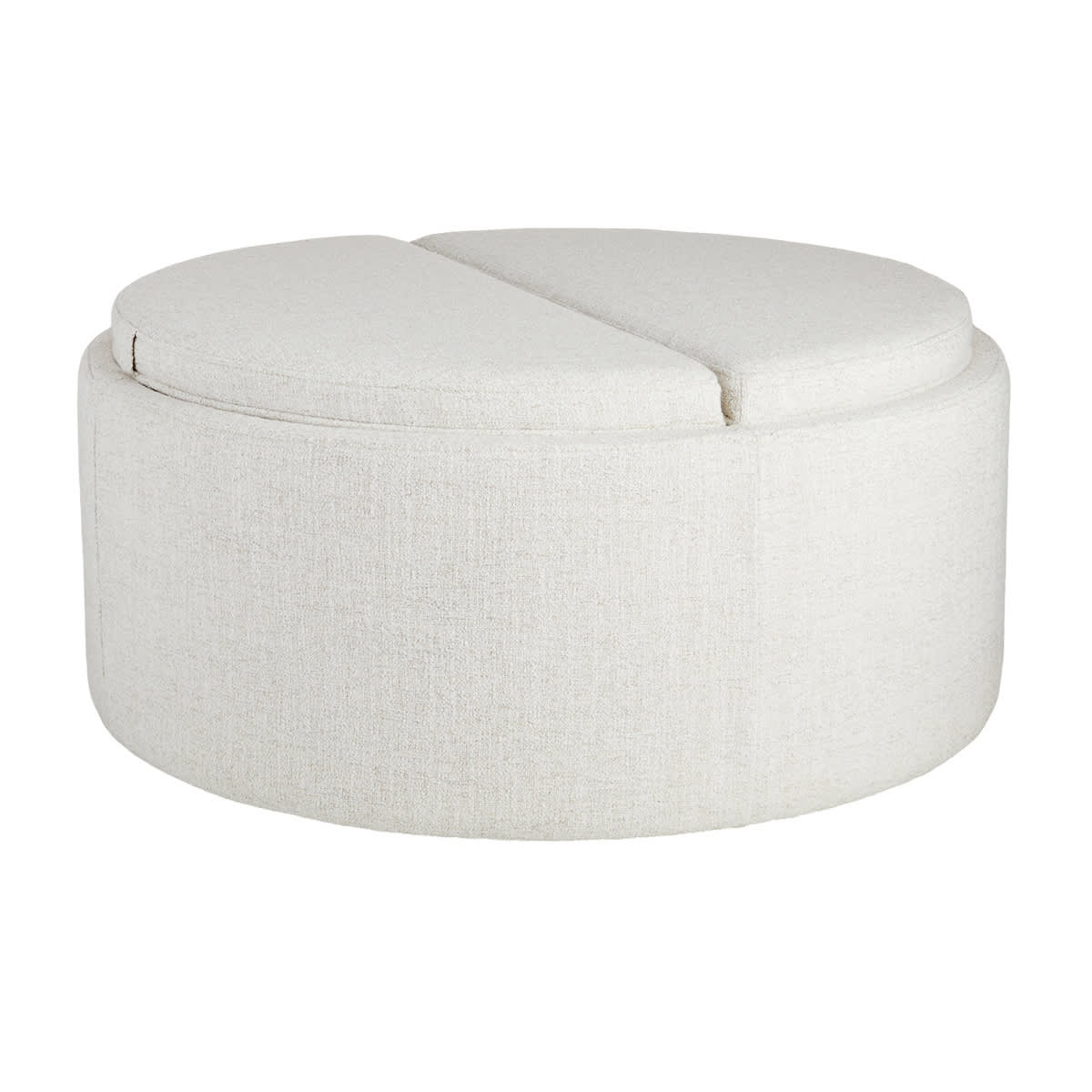 At Home Draper Storage Ottoman Taupe