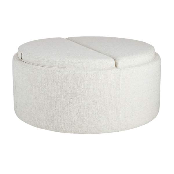 at home Draper Storage Ottoman Taupe