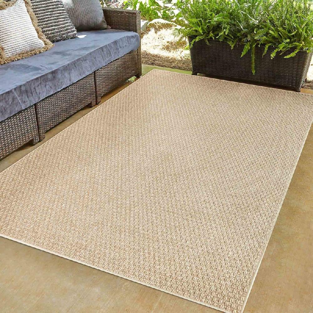 At Home (E504) Origins Beige Outdoor Area Rug 5x7