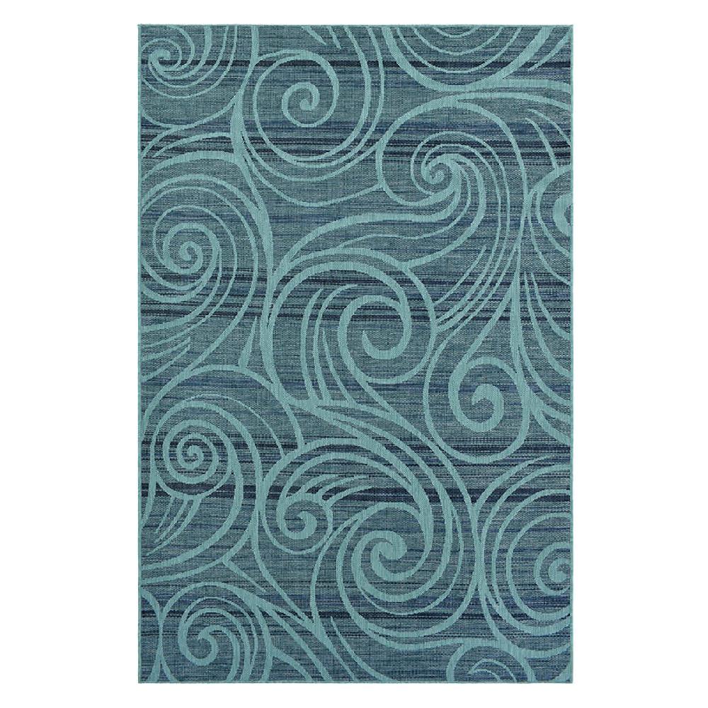 At Home (E530) Magic Blue Wave Outdoor Area Rug 5x7
