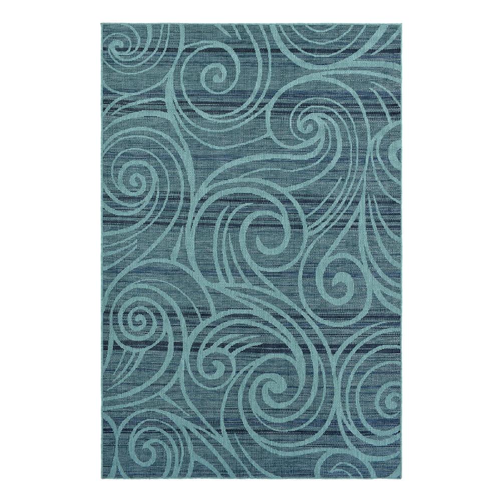 At Home (E530) Magic Blue Wave Outdoor Area Rug 8x10