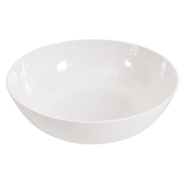 at home Embossed Melamine Serving Bowl White