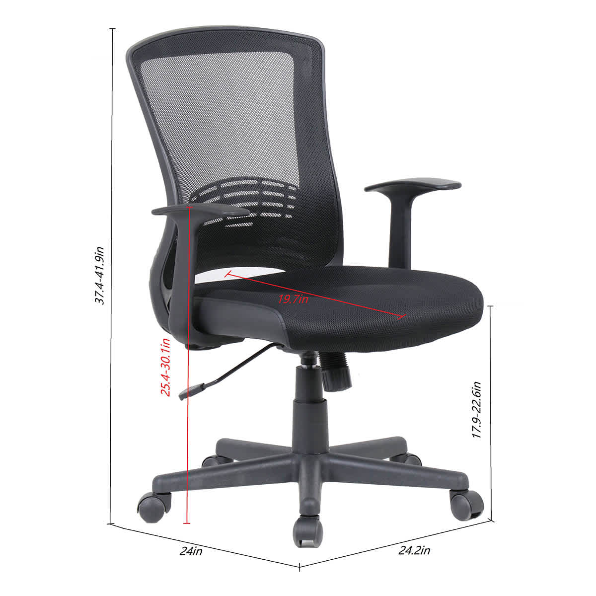 At Home Enzo Office Chair II Black