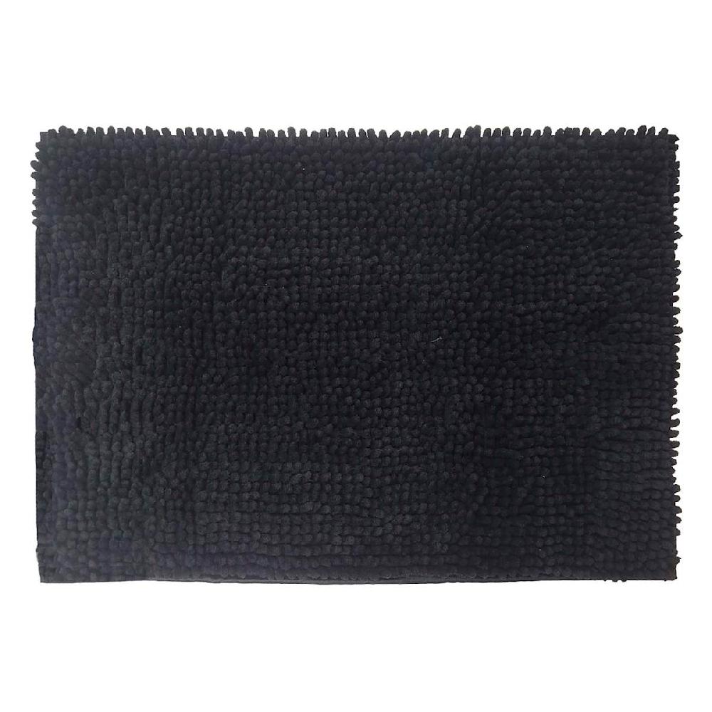 At Home Essential Noodle Black Bath Rug 17x24